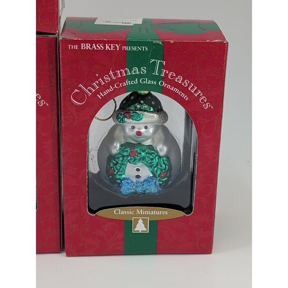 Brass Key Christmas Traditions Classic Miniatures Hand Crafted Snowman Ornaments - Picture 7 of 16